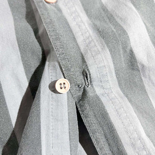 80's Results モノクロ ストライプ S/S シャツ