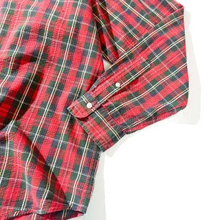 OLD Ralph Lauren シアサッカー チェック ボタンダウン L/S シャツ