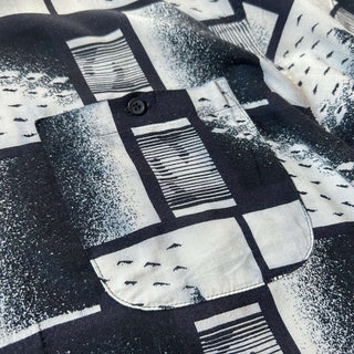 80's EXECTIVE CLUB 総柄 レーヨン L/S シャツ