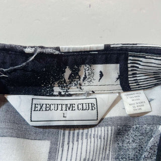 80's EXECTIVE CLUB 総柄 レーヨン L/S シャツ