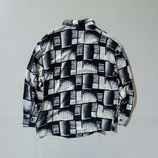 80's EXECTIVE CLUB 総柄 レーヨン L/S シャツ