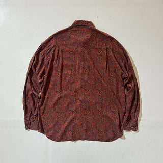 80's "made in ITALY" countess MARA 総柄 レーヨン L/S シャツ