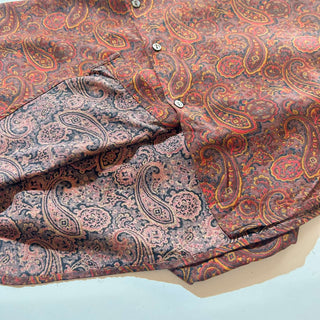 80's "made in ITALY" countess MARA 総柄 レーヨン L/S シャツ