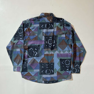 80's TRADIZIONI 総柄 デザイン レーヨン L/S シャツ