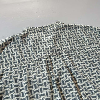 80's M.E.SPORT 総柄 レーヨン バンドカラー  L/S シャツ