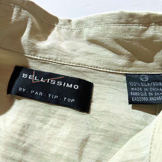 90's Bellissimo クレイジーパターン ダブルポケット シルク L/S シャツ