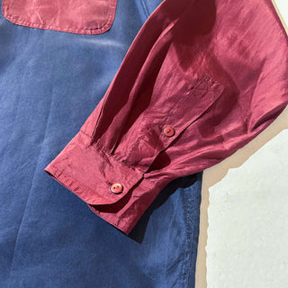 90's The silk shirt company クレイジーパターン シルク L/S シャツ