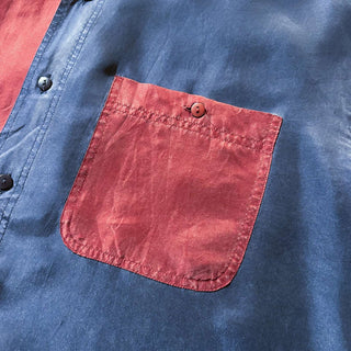 90's The silk shirt company クレイジーパターン シルク L/S シャツ