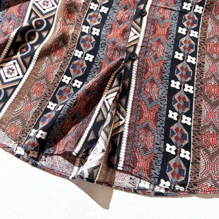 80's Margucci レーヨン 織柄 S/S シャツ