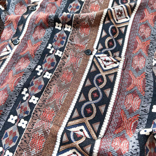 80's Margucci レーヨン 織柄 S/S シャツ