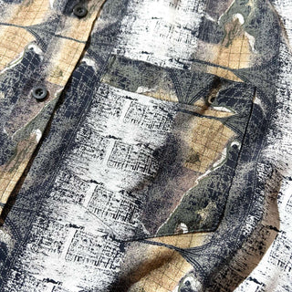 80's～90's レーヨン 総柄 S/S シャツ
