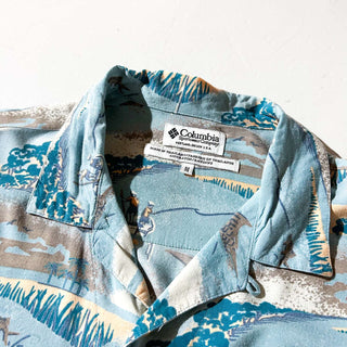columbia レーヨン 開襟 総柄 S/S シャツ