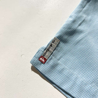 00's quicksilver レーヨン ウィンドウチェック S/S シャツ