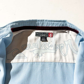00's quicksilver レーヨン ウィンドウチェック S/S シャツ