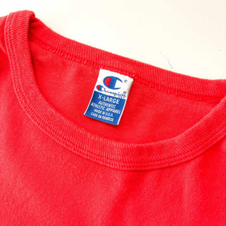 90's "MADE IN USA" Champion ロゴ プリント Tシャツ (レッド)