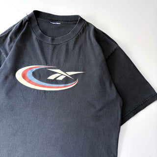 90's "REEBOK" センターロゴ プリント サンフェード Tシャツ