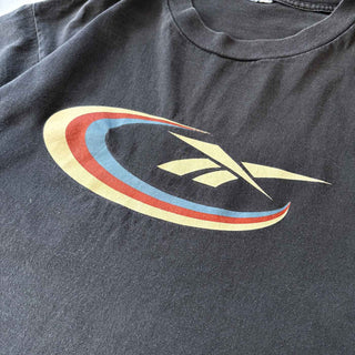 90's "REEBOK" センターロゴ プリント サンフェード Tシャツ