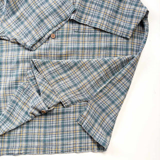 00's BUGLE BOY コットンガーゼ チェック オープンカラー S/S シャツ