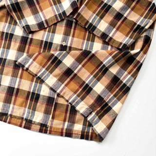 00's G.H.BASS オーバーサイズド チェック オープンカラー S/S シャツ