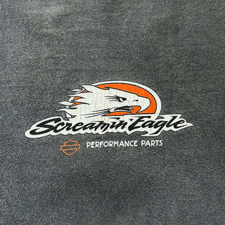 00's Harley Davidson ワンポイント フェード プリント Tシャツ