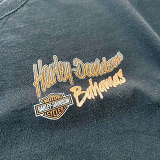 00's Harley Davidson ワンポイント フェード プリント Tシャツ