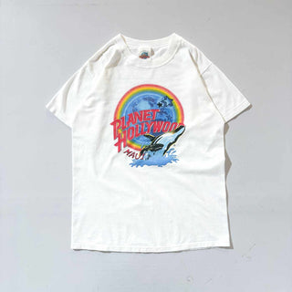 90's "MADE IN USA" PLANET HOLLYWOOD ロゴ プリント Tシャツ