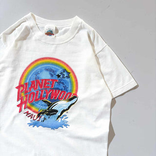 90's "MADE IN USA" PLANET HOLLYWOOD ロゴ プリント Tシャツ