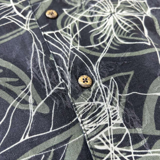 00's IZOD GOLF 総柄 オープンカラー ヘビーシルク S/S シャツ