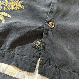 00's TOMMY BAHAMA 総柄 オープンカラー ヘビーシルク S/S シャツ