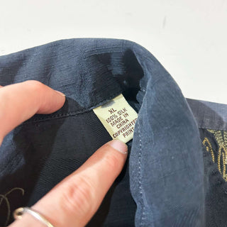 00's TOMMY BAHAMA 総柄 オープンカラー ヘビーシルク S/S シャツ