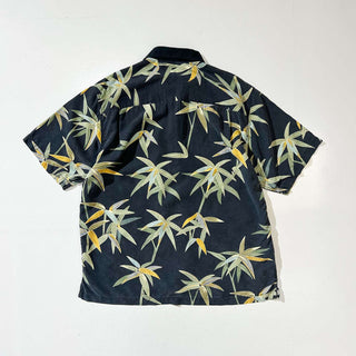 00's TOMMY BAHAMA 総柄 オープンカラー ヘビーシルク S/S シャツ