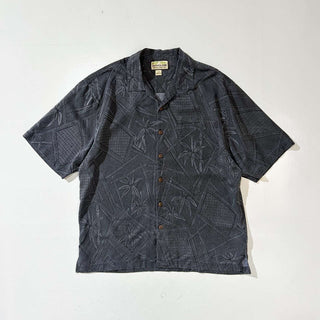 00's JAMAICA JAXX 総柄 オープンカラー ヘビーシルク S/S シャツ