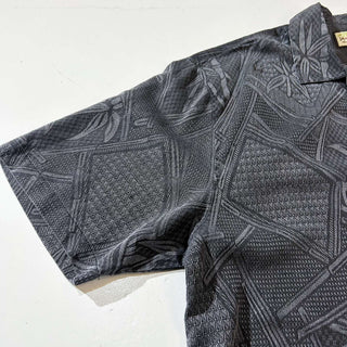 00's JAMAICA JAXX 総柄 オープンカラー ヘビーシルク S/S シャツ
