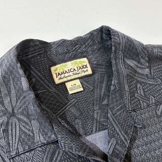 00's JAMAICA JAXX 総柄 オープンカラー ヘビーシルク S/S シャツ