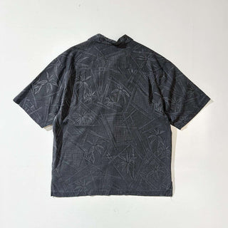 00's JAMAICA JAXX 総柄 オープンカラー ヘビーシルク S/S シャツ