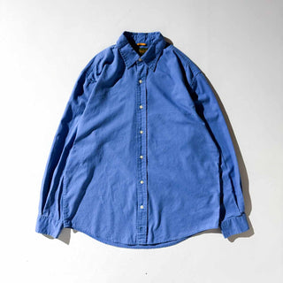 90's～00's Timberland リネン×コットン L/S シャツ