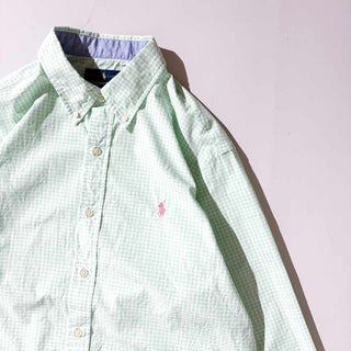 00's Ralph Lauren ギンガムチェック B.D. L/S シャツ
