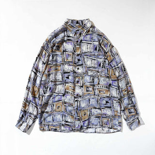 ～00's Bruttini 総柄 レーヨン L/S シャツ