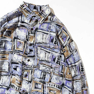 ～00's Bruttini 総柄 レーヨン L/S シャツ