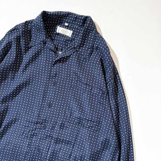 00's FOSTERS ビスコース ダイヤ柄 オープンカラー L/S シャツ