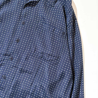 00's FOSTERS ビスコース ダイヤ柄 オープンカラー L/S シャツ