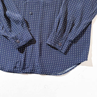 00's FOSTERS ビスコース ダイヤ柄 オープンカラー L/S シャツ