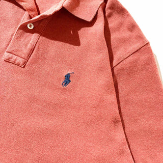 90's Ralph Lauren ワンポイント ポロシャツ(ブラッドオレンジ)