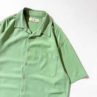 00's ISLAND REPUBLIC ボックスカット シルク S/S シャツ