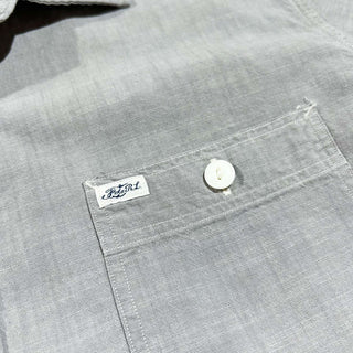 Ralph Lauren ダブルポケット 無地 S/S シャツ(チャコールグレー)