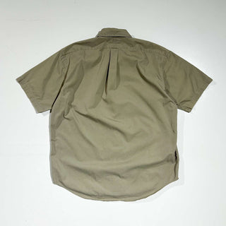 Ralph Lauren ボタンダウン 無地 S/S シャツ(カーキ)