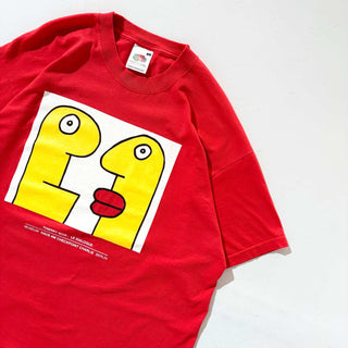 00's "HIERRY NOIR" アート プリント Tシャツ