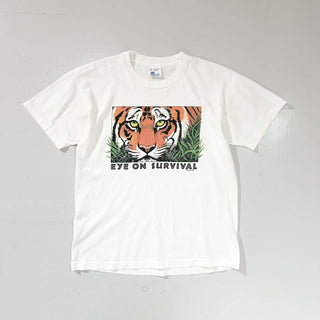 90's "made in USA" Human-i-Tees タイガー プリント Tシャツ
