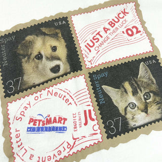 Gildan アニマル 切手プリント Tシャツ