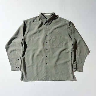 90's PERRY ELLIS ハウンドトゥース レーヨン L/Sシャツ